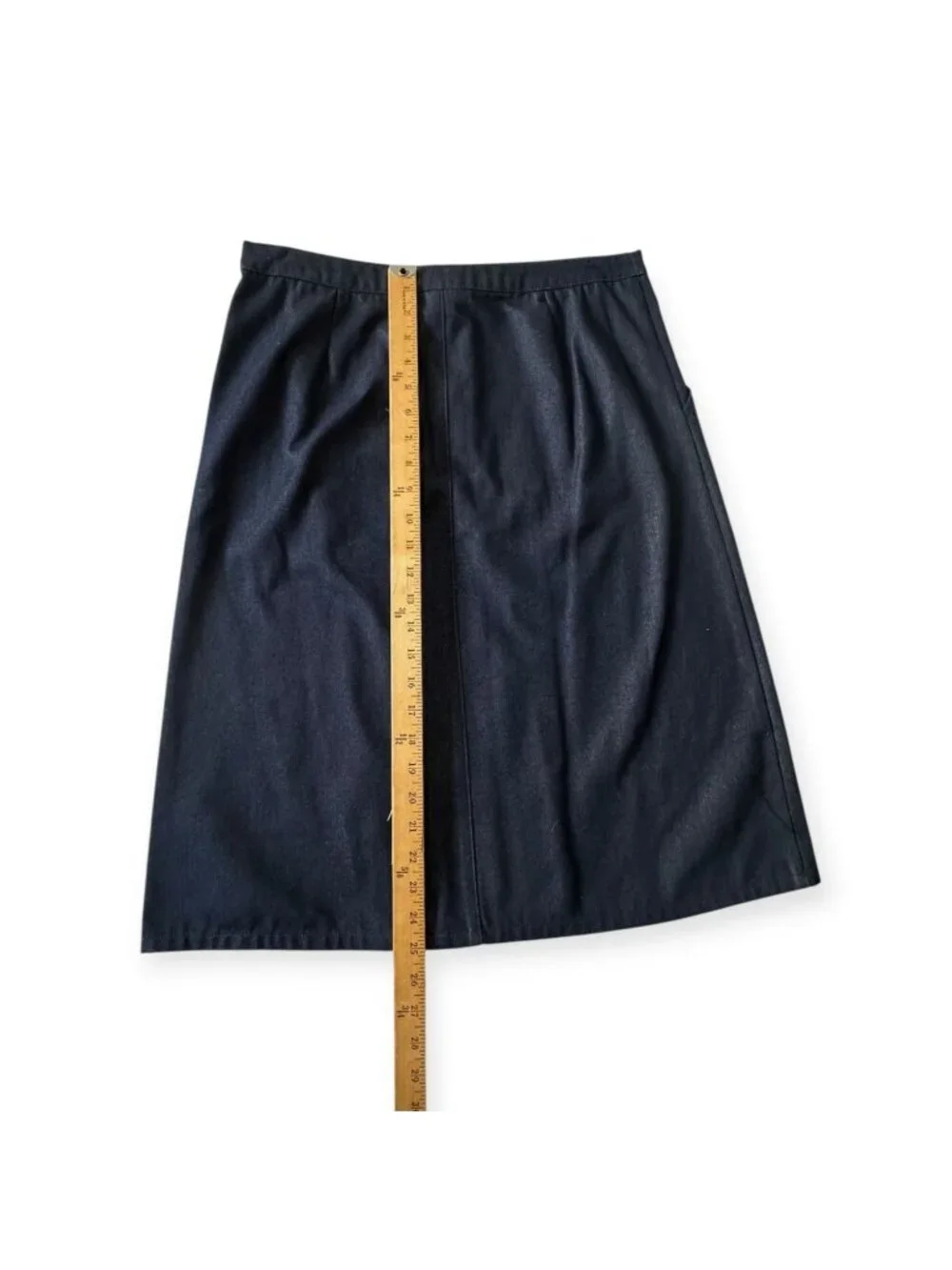Vintage GAP Jeans Fall 2001 Denim A-Line Midi Skirt Dark Wash Size 10 Y2K